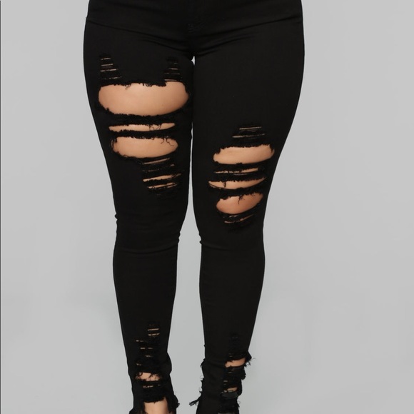 Black Ripped Jeans - Picture 4 of 4